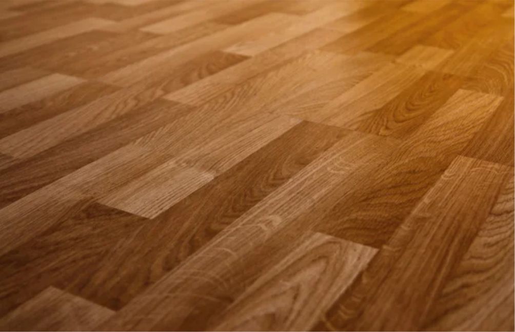 Close detail of a warm oak hardwood floor